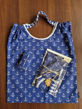 Dárkový balíček - stahovací taška, obal na kapesníky,drobná keramika