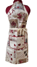 Dámská zástěra se srdíčky, vel. UNI