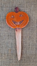 Keramický zápich dýně halloweenská 03