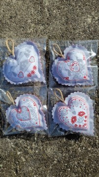 Levandulové srdíčko režné šedé