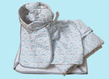 Set pro miminka - modré srdíčko