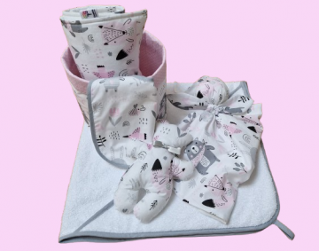 Set pro miminka - růžový medvídek