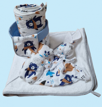 Set pro miminka - modrý medvídek