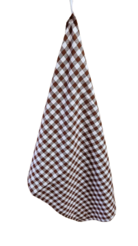 Utěrka - hnědá kostička - kanafas